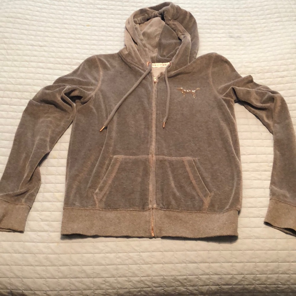 PINK suede jacket with gold sequence
